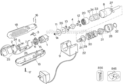 Page A Diagram and Parts List for 9019-48 Type 1 Black and Decker Electric Drill